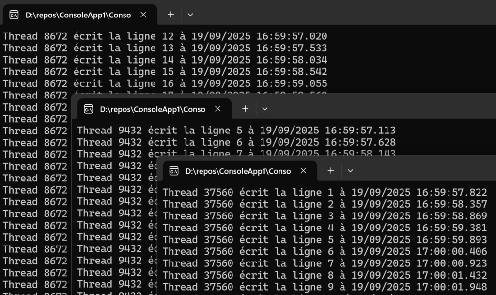 exécution mutex nommé